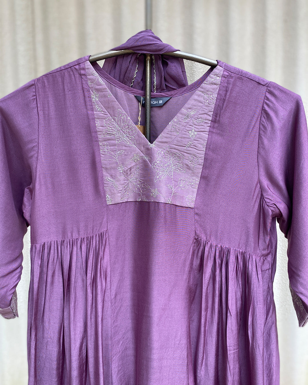 MyHof Purple Suit Set In Muslin