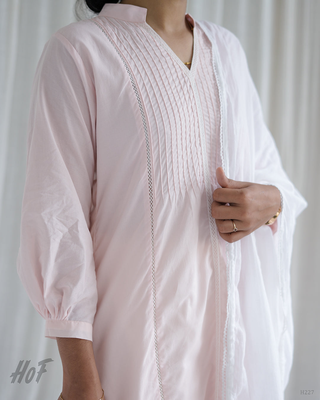 MY HOF Baby Pink Suit Set In Cotton