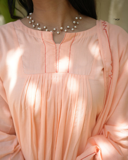 MY HOF peach suit set In Mul Cotton