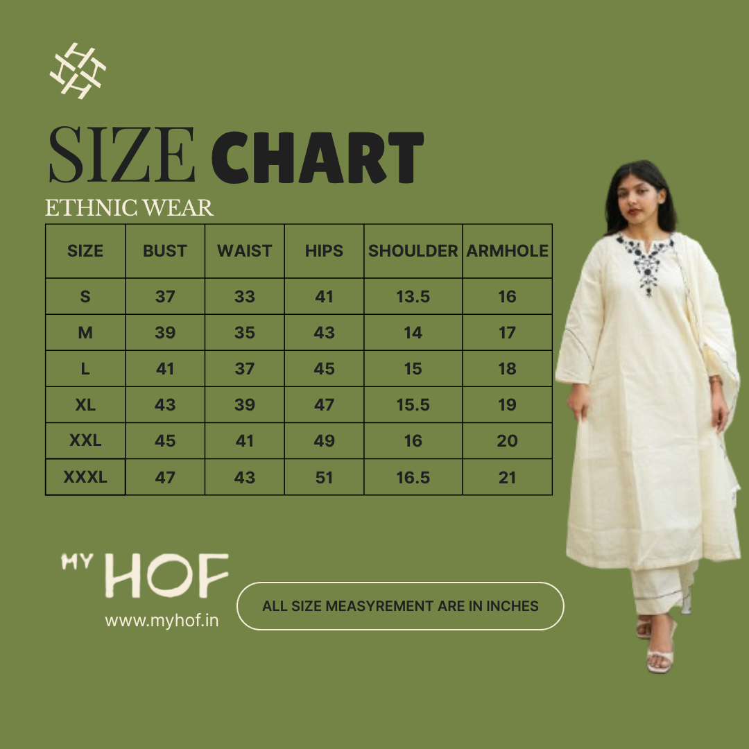 MY HOF Choco Brown Suit With Floral Zari Embroidery In Muslin