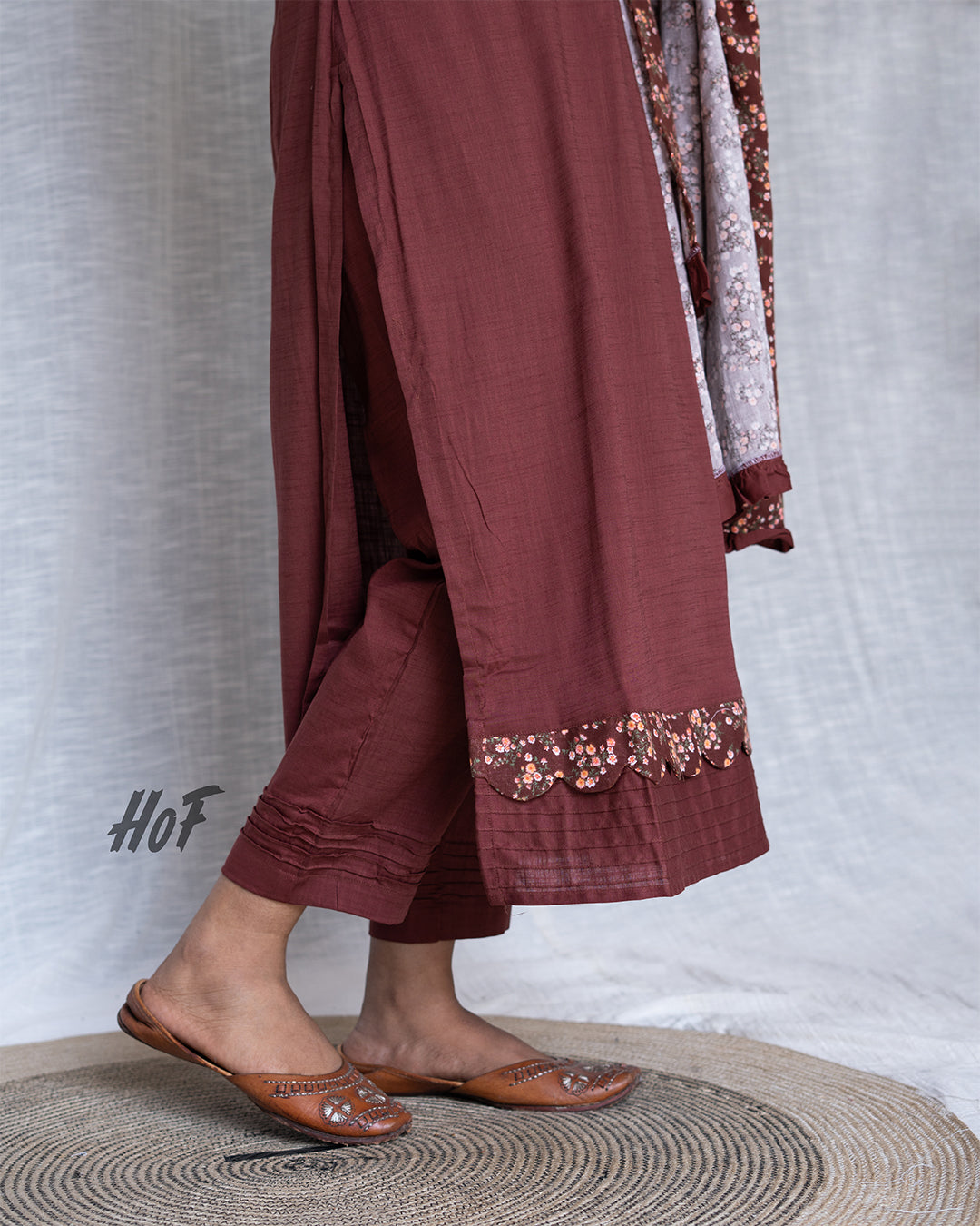 MyHof Brown Suit Set In Cotton