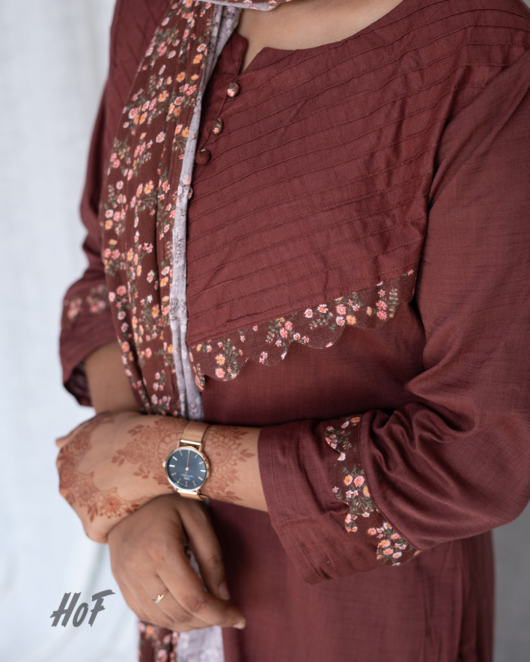 MyHof Brown Suit Set In Cotton