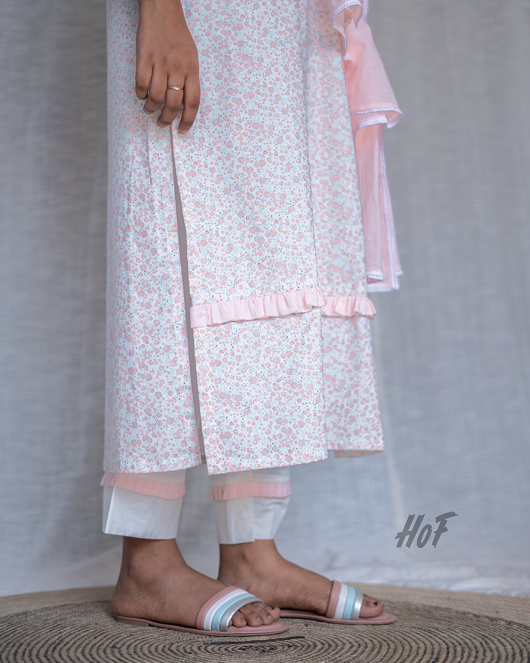 MyHof Floral Printed Suit Set In Cotton