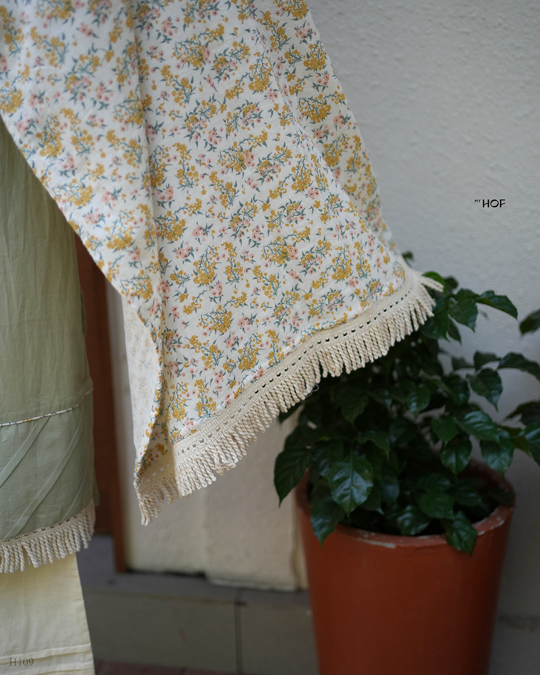 MyHof Pastel Green Suit Set In Cotton