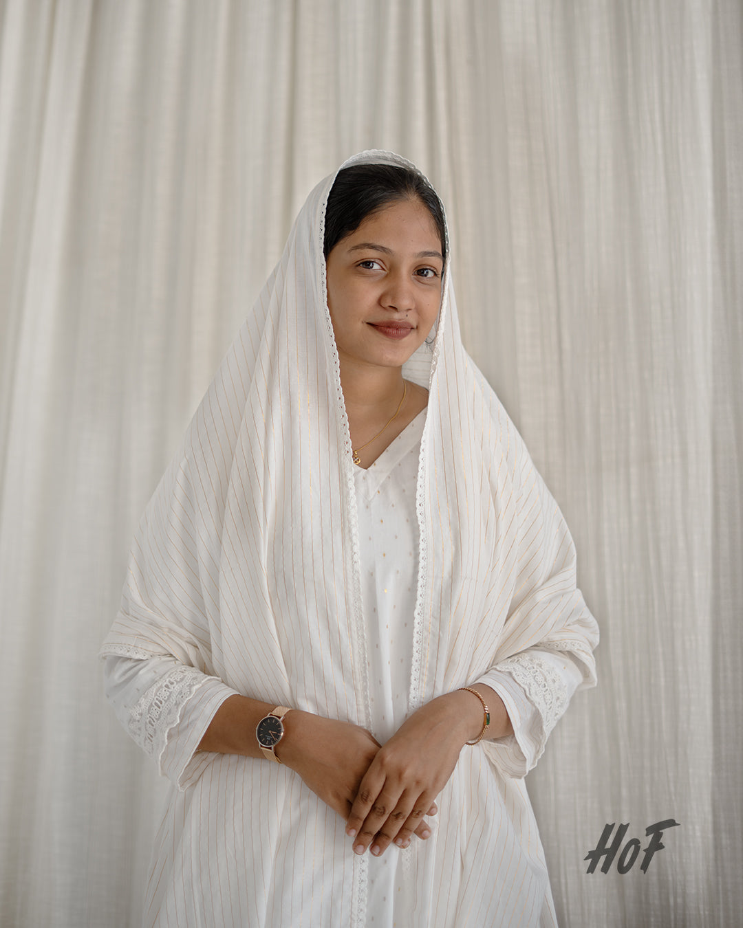 MyHof White Suit Set In Cotton
