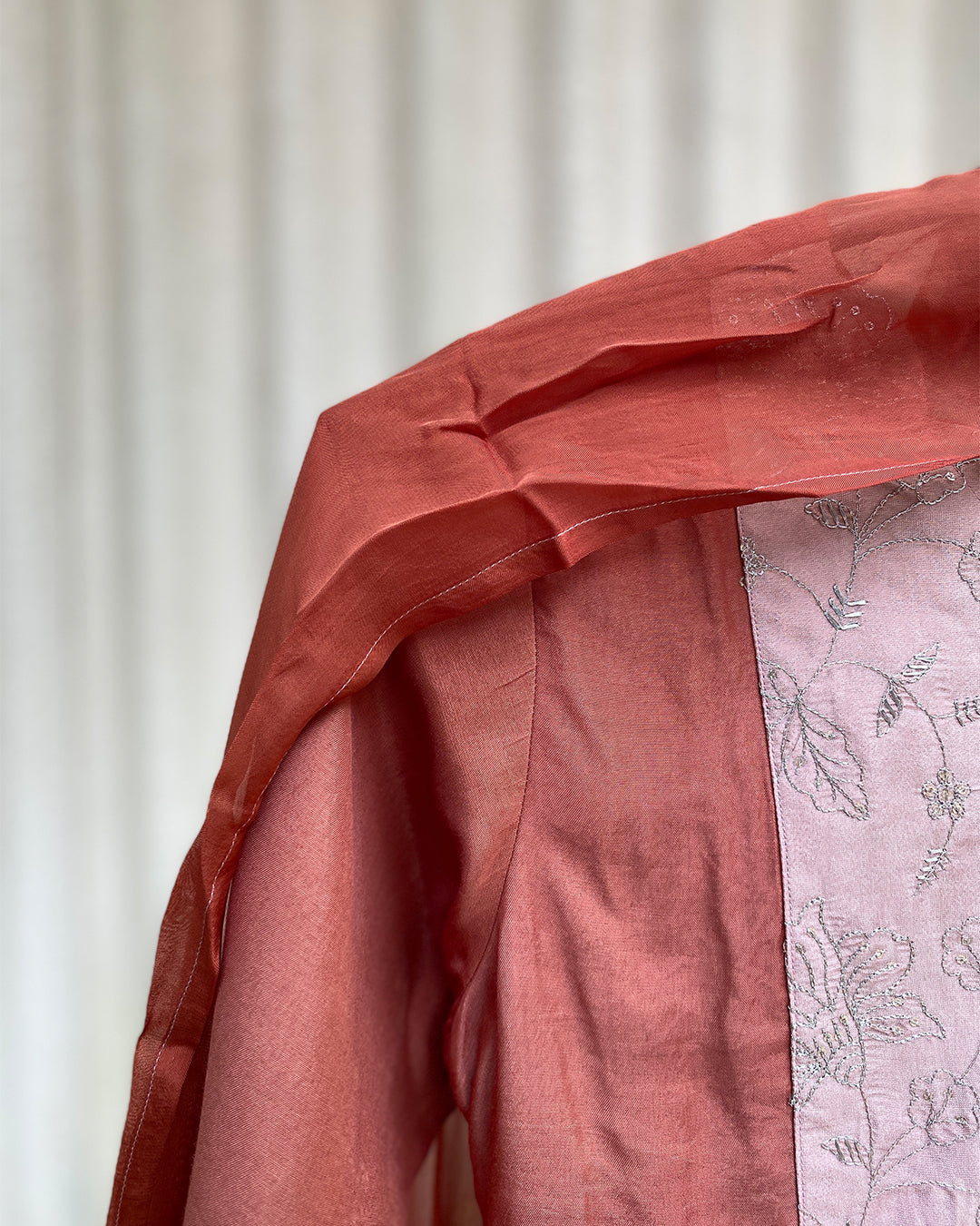 MY HOF Terracotta Pink Suit Set In Muslin