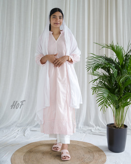 MY HOF Baby Pink Suit Set In Cotton