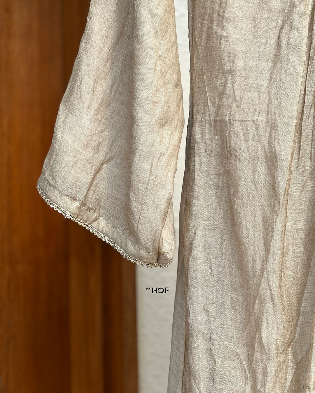 MY HOF Chiku Shade Suit Set With Hand Embroidery In Mul Chanderi
