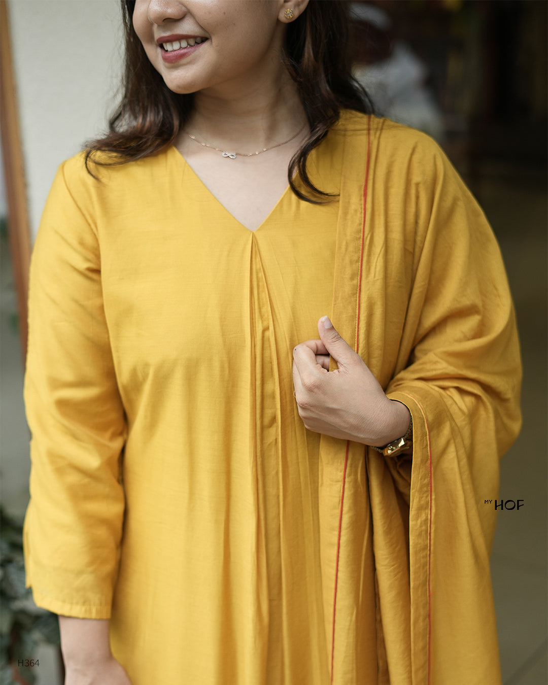 MY HOF Yellow Suit Set in muslin
