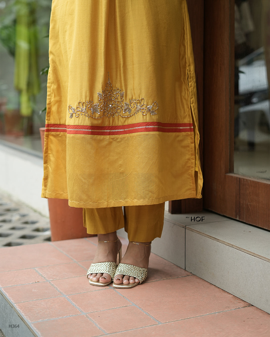 MY HOF Yellow Suit Set in muslin