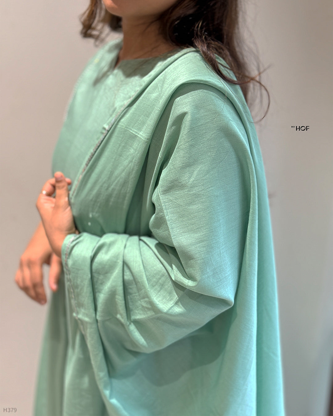 MY HOF Ocean Green Suit Set In Mul Cotton