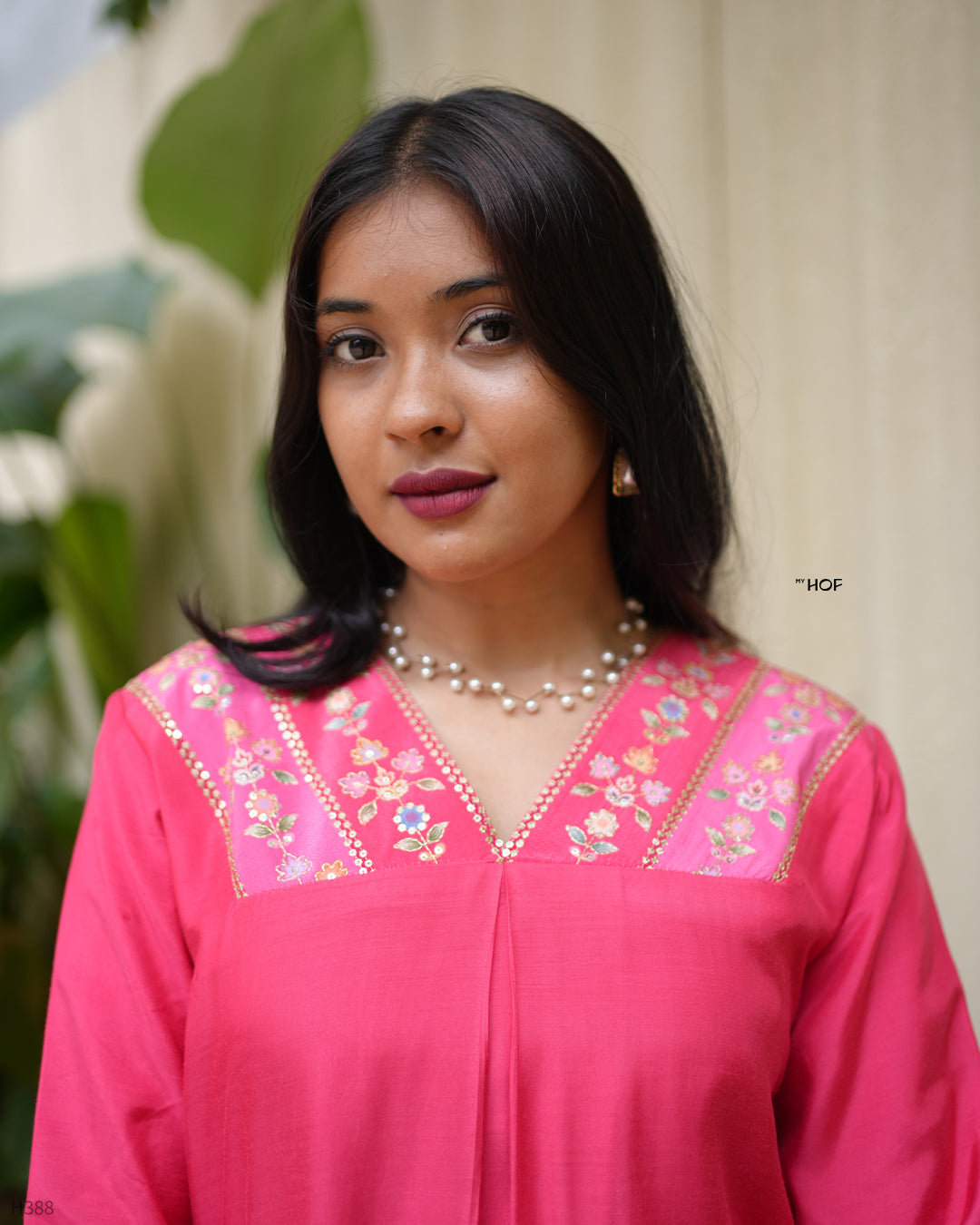 MY HOF Pink Suit Set In Muslin