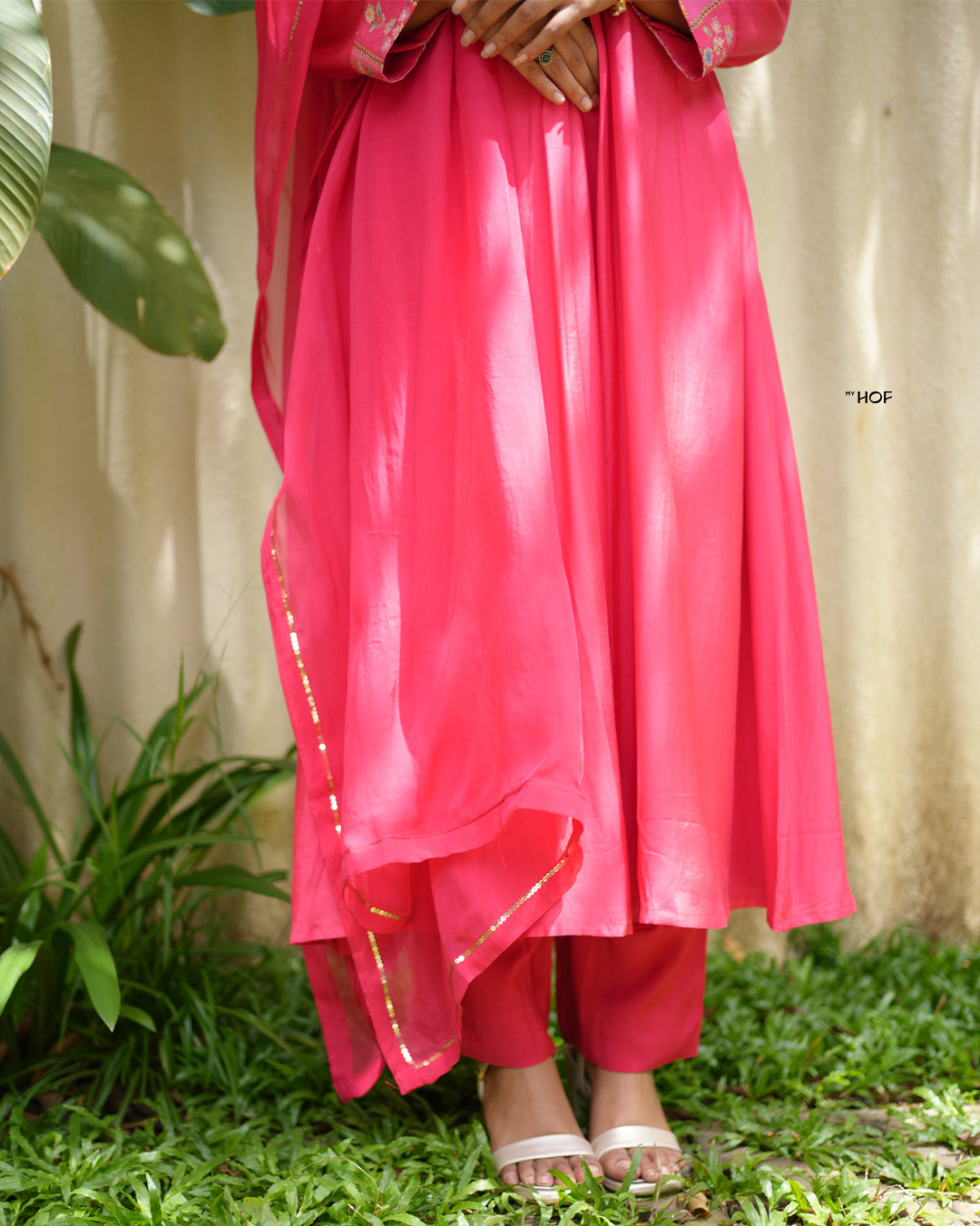 MY HOF Pink Suit Set In Muslin