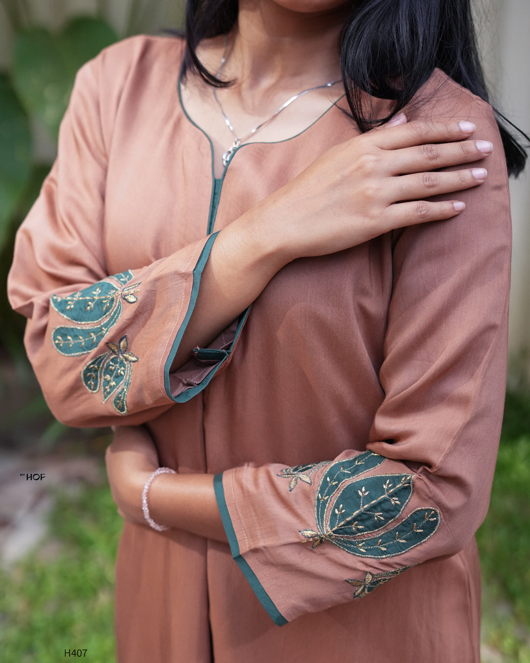 MY HOF Coffee Brown Suit Set In Muslin