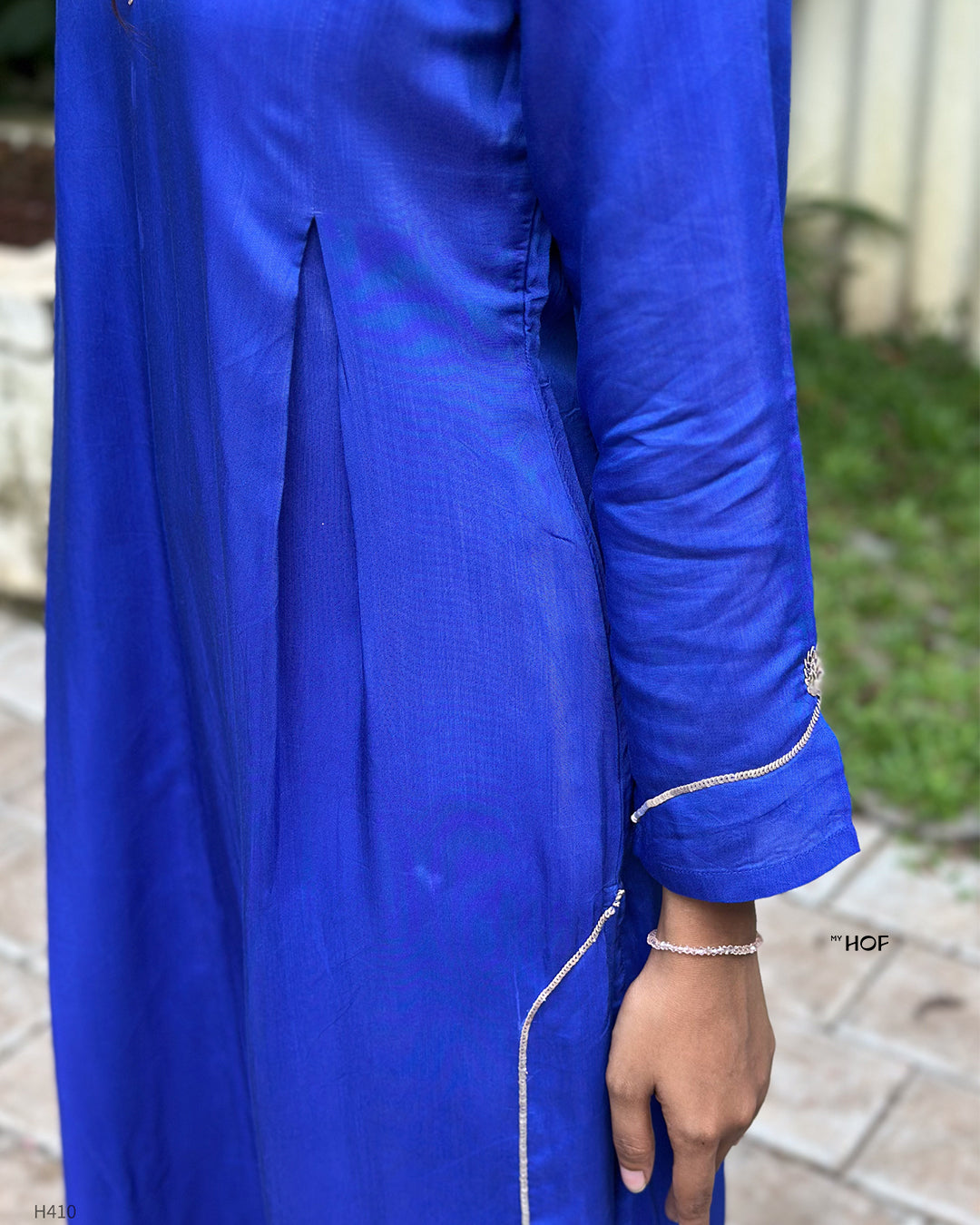 MY HOF Royal Blue suit set in Muslin