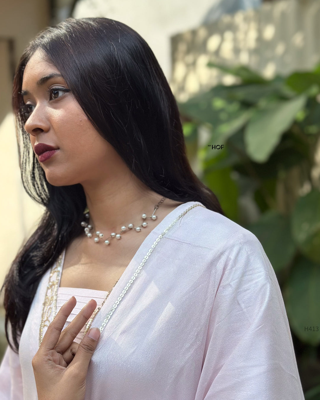 MY HOF Pastel Pink Suit Set In Crepe