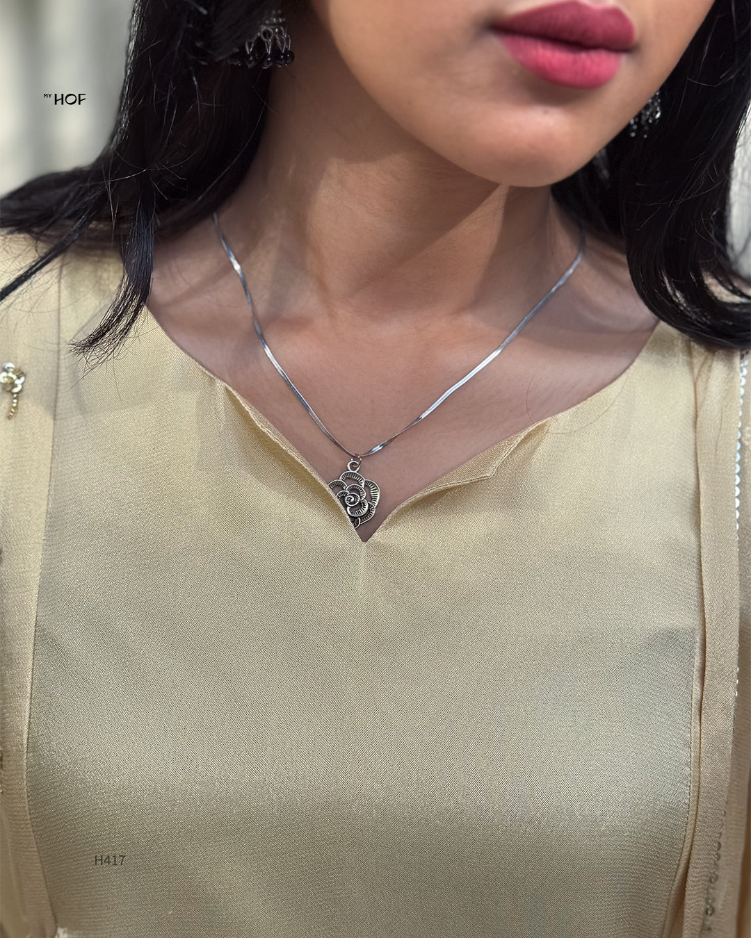 MY HOF Golden Beige Suit Set In Crepe