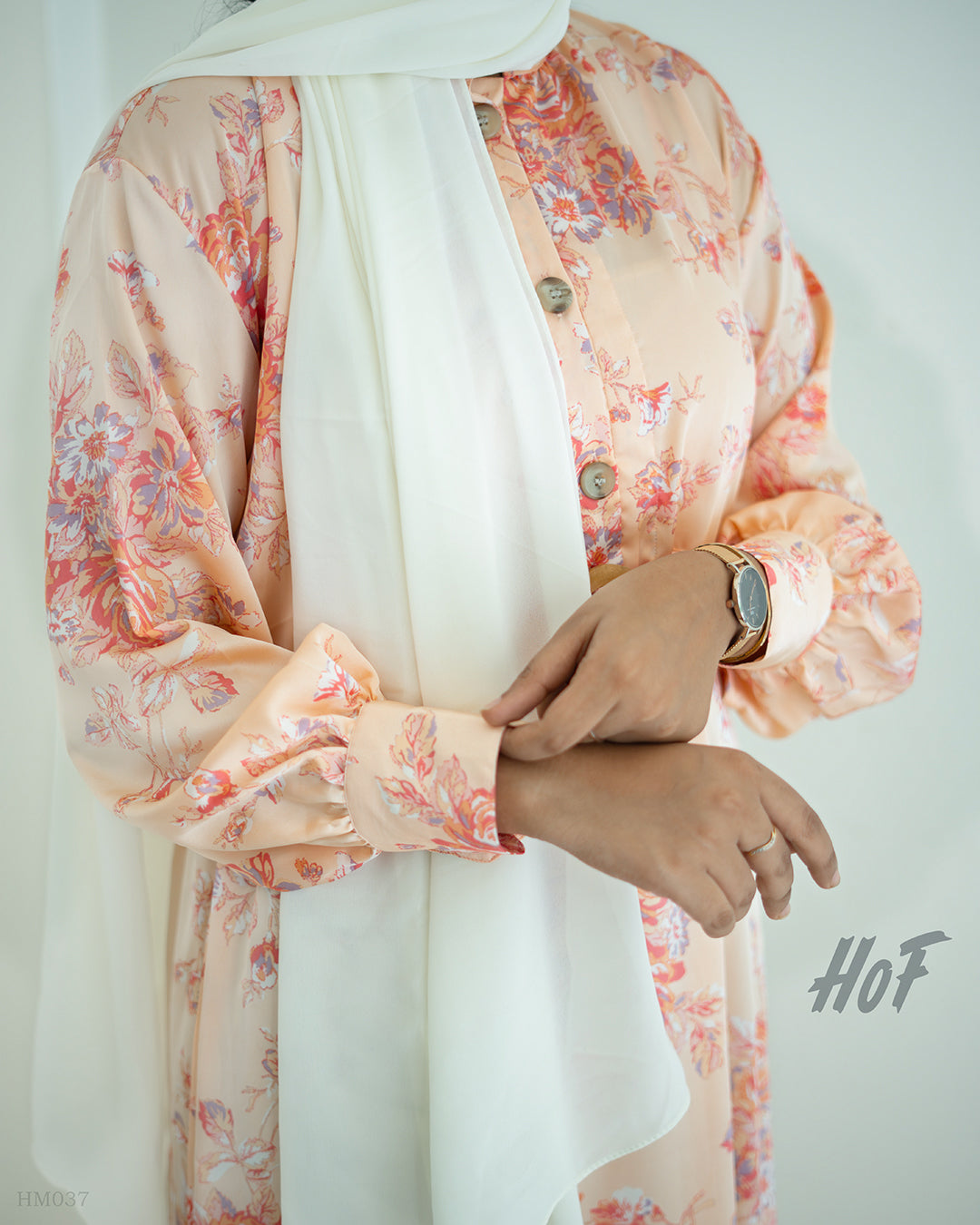 MyHof Floral Printed Long Gown In Glossy Satin