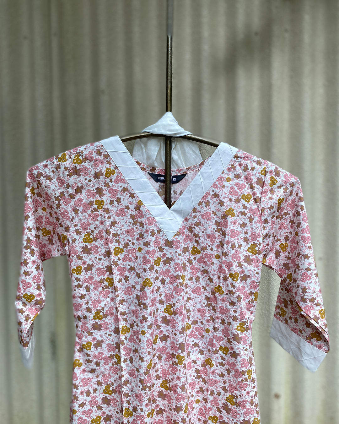 MY HOF Floral Printed Suit Set In Cotton