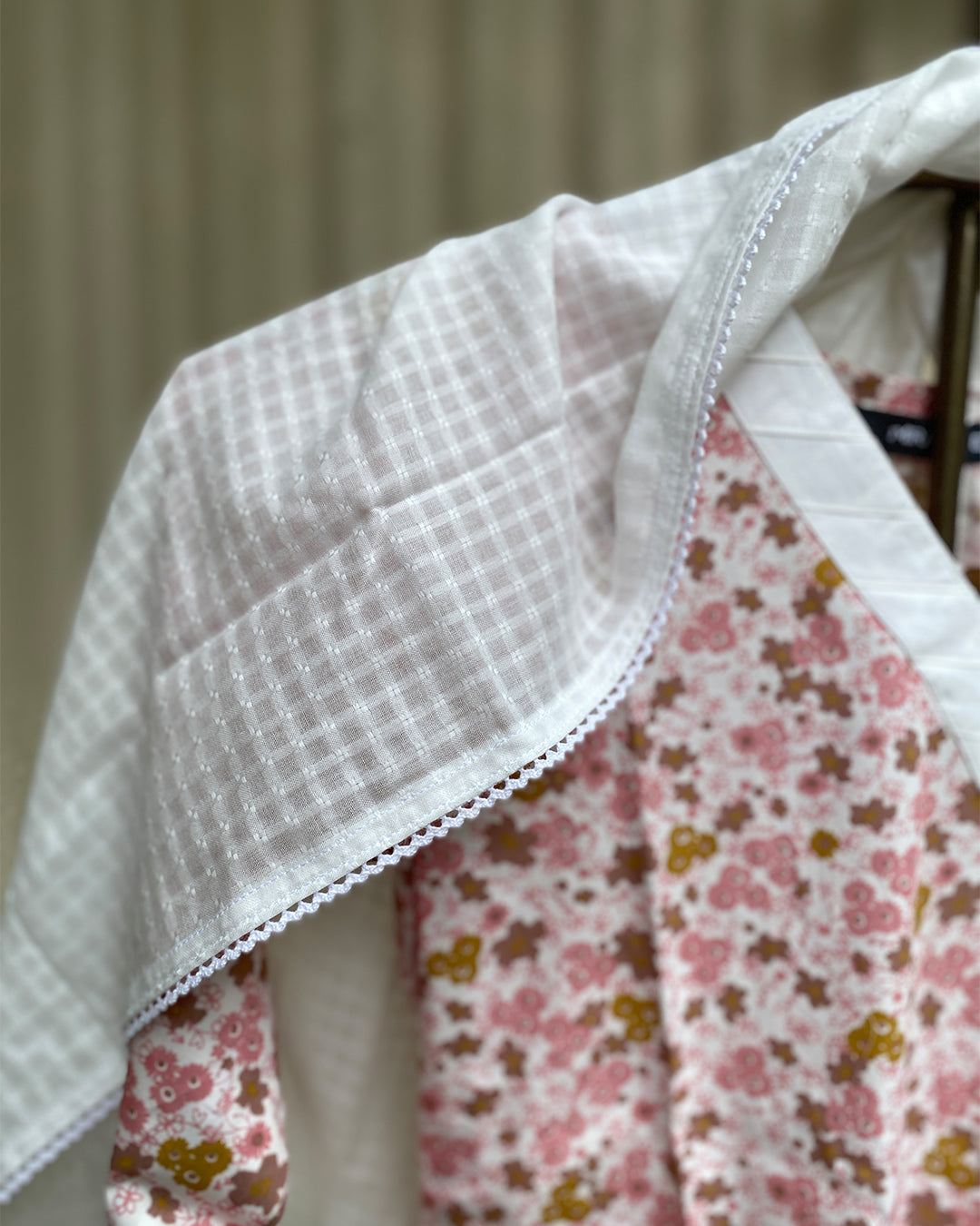 MY HOF Floral Printed Suit Set In Cotton