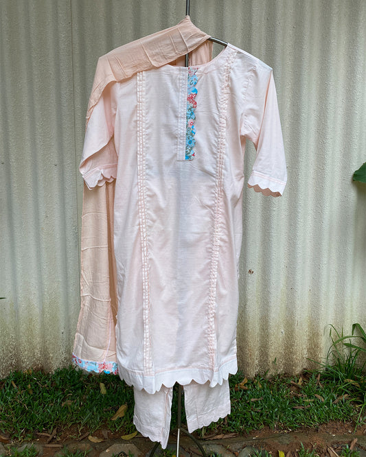 MY HOF Baby Pink Suit Set In Cotton