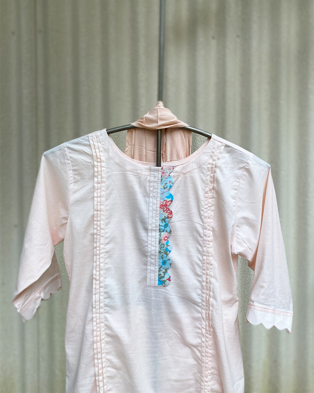 MY HOF Baby Pink Suit Set In Cotton