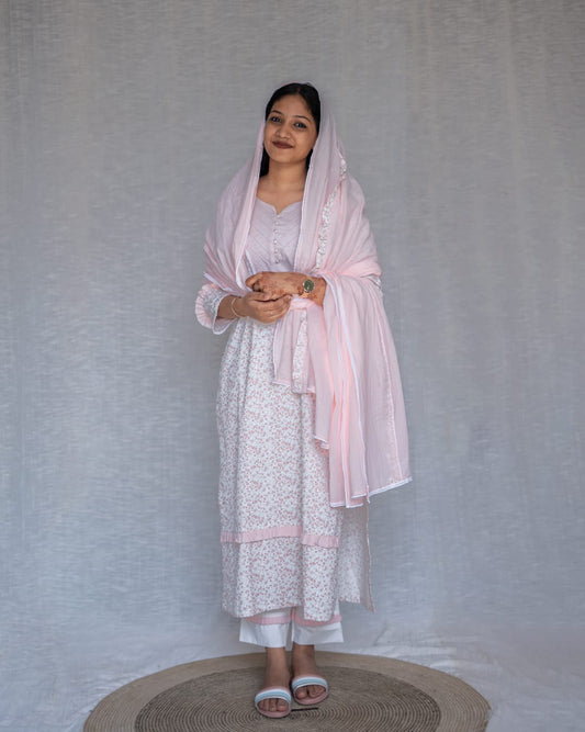 MyHof Floral Printed Suit Set In Cotton